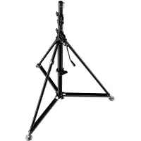 Manfrotto Stativ Super Windup Inox Schwarz
