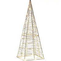 Beliani Outdoor Weihnachtsbeleuchtung LED Weiß Weihnachtsbaum 60 cm für Außen Deko Adventsdekoration Gartendekoration