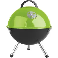 Fieldmann FZG1000G Holzkohlegrill mit Deckel, 35,5 cm, schwarz-grün
