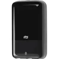 Tork Einzelblatt Toilettenpapierspender, T3, Robuster Klopapierspender für Einzelblattentnahme, Maße (H x B x L): 27,1 x 12,8 x 15,9 cm, Farbe: schwarz
