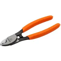 Bahco Kabelabisolierzange Und -schneider Mit Pvc-beschichteten Griffen Für Kupfer-und Aluminiumkabel 160 Mm