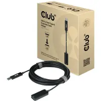 Club 3D CLUB3D USB 3.2 Gen2 Type A Extension Cable 10Gbps M/F 5m/16.40ft, 5 m, USB A, USB A, USB 3.2 Gen 2 (3.1 Gen 2), 10 Gbit/s, Schwarz