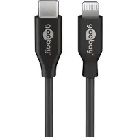 Goobay 39424 Lightning - USB-C Lade- und Synchronisationskabel, 1 m, Schwarz - MFi-Kabel für Apple iPhone/iPad Schwarz