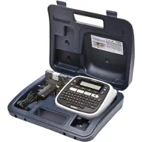 Brother Etikettendrucker "P-touch D200BWVP", schwarz-weiß (schwarz, weiß), B:16,5cm H:6,8cm T:15,5cm, Drucker, für Zuhause und das Homeoffice inkl. Netzadapter, Etikettendrucker