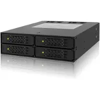 Icy Dock MB994SP-4SB-1, 13,3 cm (5.25"), Carrier Panel, Schwarz, 2.5", Aluminium, Metall, CE, REACH