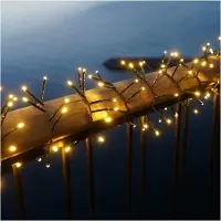 Sirius Home Easy-Line LED Lichterkette Cluster 2000 LED warmweiß außen 40 m grün