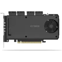 Icy Dock ExpressSlot Slide, HDD, SSD, Serial ATA III, 2.5", Schwarz, Metall, Kunststoff, 12 Gbit/s