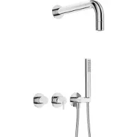 Deante Concealed shower set with hand shower - with horizontal mixer