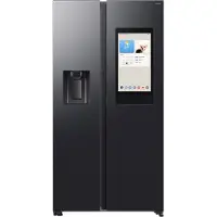 Samsung Series 9 Family Hub RS97F Side-by-Side mit View Inside und Wassertank, , Freistehend, Amerikanische Tür, Schwarz, 2 Tür(en), Premium Black Steel, 36/64