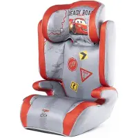 Cars Disney Cars Autositz für Kindersicherheit mit einer Körpergröße von 100 bis 150 cm mit Lightning McQueen-Grafiken auf rot-grauem Hintergrund
