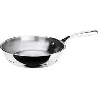Inoxibar Bratpfanne - - Ø 24 cm - Ergonomischer Griff - Geeignet für alle Herdarten, inklusive Induktion - Edelstahl