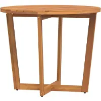 vidaXL Garten-Esstisch Rund Ø90x75 cm Massivholz Akazie
