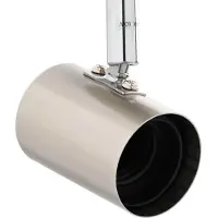 vidaXL Deckenstrahler mit Strahlern Nickel 73 x 6,5 x 11,5 cm Metall