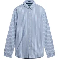 Superdry für Herren. M4011037A Klassisches Oxford-Hemd hellblau (XL), Lässig, Baumwolle, Langarm