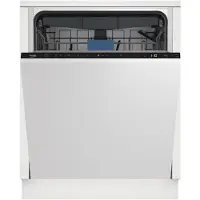 Beko BDIN38641Q, Voll integriert, Standardgröße (60 cm), Schwarz, Tasten, Edelstahl, 16 Maßgedecke