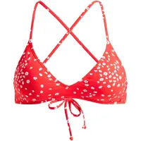 Roxy Bandeau-Bikini-Top "Pt Beach Classics", Damen, Gr. XS, rot (poppy rot dancing ditsy swim), Obermaterial: 85% Polyester, 15% Elasthan., Bikini-Oberteile Bandeau-Bikini-Top