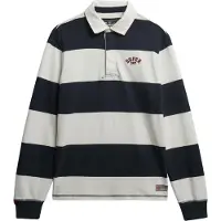 Superdry für Herren. M6010909A Vintage Rugby Poloshirt navy (L), Lässig, Baumwolle, Langarm, Marine