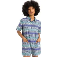 Quiksilver 1100000002199 "Pansy", Damen, Gr. XL, blau (aqua sky global heat 32x32), Obermaterial: 100% Baumwolle., Kleider 1100000002199