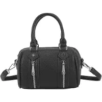 Gallantry Paris Gallantry, Schultertasche Baguette Damen mit Anhänger Hund, Schwarz