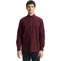Tom Tailor Langarmhemd , Herren, Gr. 3XL, N-Gr, rot (rot vichy check), Web, Obermaterial: 100% Baumwolle, kariert, regular fit normal, 1-Knopf-Manschette, Hemden Langarmhemd, mit Karomuster