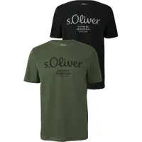 s.Oliver T-Shirt 2 Stk. mit großen Logo-Print, im 2er Pack