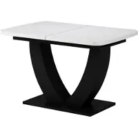 Vicco Esstisch Fenaro Weiß/Schwarz 120-160 x 80 cm ausziehbar, Model 58037