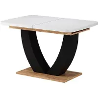 Vicco Esstisch Fenaro Weiß/Goldkraft Eiche 120-160 x 80 cm ausziehbar, Model 58036