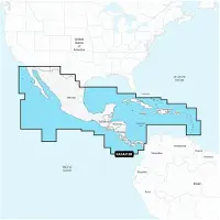 Garmin Nasa010r Mittelamerika Und Karibik Navionics+ Seekarten Für Binnen-und Küstengewässer + Micro Sd/sd-karte