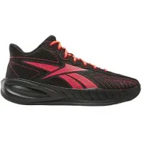 Reebok Basketballschuh "PRESS", Herren, Gr. 41, rot (core schwarz, neon cherry, core schwarz), Leder, Synthetik, Schuhe Basketballschuh