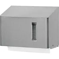 Ophardt hygiene SanTRAL HSU 15 Papierhandtuchspender, Hochwertiger Faltpapierhandtuchspender mit Sichtfenster zur Füllstandskontrolle, Edelstahl, geschliffen, E