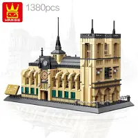 Wange 5210 Baustein-Set, Notre-Dame de Paris, 1382 Teile, detailgetreues Architekturmodell, glatte Oberfläche, ab 6 Jahren