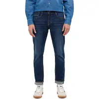 Mustang Slim-fit-Jeans "Herren Style Oregon Slim", Herren, Gr. 29, Länge 34, blau (803 dunkelblau), Denim/Jeans, 99% Baumwolle, 1% Elasthan, slim fit, Jeans Slim-fit-Jeans