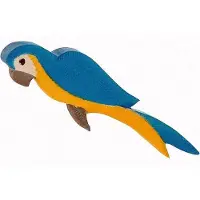 Ostheimer Papagei aus Holz 21401 blau 9,5cm Dekofigur Spielzeug