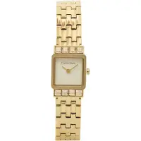 Calvin Klein Quarzuhr "Poise", goldfarben, gelbgoldfarben, Armbanduhren, Damen, goldfarben, Quarzuhr, Armbanduhr, Damenuhr, Edelstahlarmband, analog, Glassteine