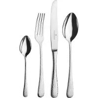 Picard & Wielpütz Solingen Besteck-Set "MIA", silber (silberfarben), 24 Stk., Chromnickelstahl 18/10, PICARD & WIELPÜTZ SOLINGEN, Essbesteck-Sets, Besteck-Set, Hammerschlag-Optik, Topseller