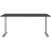 Germania -Werke Schreibtisch höhenverstellbar (manuell) »Downey« 160 cm silber, 160x91x80 cm