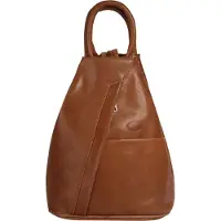 Piké Cityrucksack PIKÉ, Damen, Gr. B/H/T: 29cm x 25cm x 13cm, onesize, braun, Leder, Rindsleder, leicht glänzend, Rucksäcke Cityrucksack, echt Leder, Made in Italy