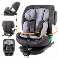 FableKids NORA i-Size Kindersitz 40–150 cm | 360° drehbar | Grau ECE R129/04