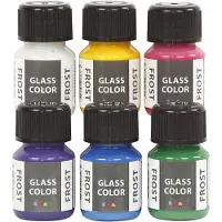 Creativ Company Glasfarbe Set Glass Color Frost 6x30ml Multi Farben