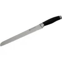 Carl Schmidt Sohn Brotmesser "SHIKOKU, 20 cm, Edelstahl rostfrei", schwarz, Klingenlänge 20cm, Edelstahl, Kunststoff, Kochmesser, Brotmesser, mit Kullenschliff