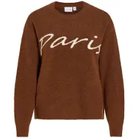 Vila Viluna Rundhals Strickpullover