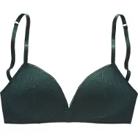 s.Oliver Bralette-BH "Fabienne", Damen, Gr. 80, Cup D, grün (tannengrün), Spitze, Obermaterial: 46% Polyamid, 43% Polyester, 11% Elasthan, BHs Bralette-BH, ohne Bügel aus graphischer Spitze, Dessous
