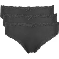 Nina von c. Jazz-Pants Slips NINA VON C. "Cosy", Damen, Gr. 40, schwarz, Obermaterial: 95% Modal, 5% Elasthan, körpernah, Unterhosen Jazz-Pants Slips, eng, elastisch, atmungsaktiv, bequem, feminin, mit Spitze