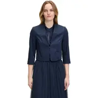 Betty & Co Bolerojacke "Bolero-Jacke unifarben", Damen, Gr. 36, blau (dunkelblau), Obermaterial: 97% Baumwolle CO. 3% Elasthan EL., Jacken Bolerojacke
