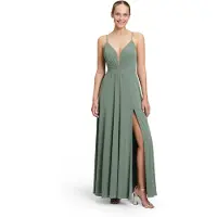 Vera Mont Abendkleid "Abendkleid mit Lurexfaden", Damen, Gr. 42, EURO, grün (grün, silber), Obermaterial: 92% Polyamid PA. 5% Polyester PES. 3% Elasthan EL., Kleider Abendkleid