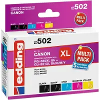Edding Tintenpatrone EDD-502 Multipack Canon PGI-550 + CLI-551