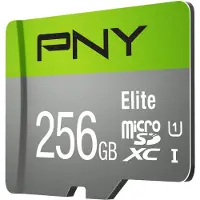 PNY Elite, 256 GB, MicroSDXC, Klasse 10, UHS-I, Class 1 (U1), V10