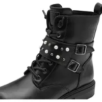 Marco Tozzi Damenschuhe Schnürstiefel Schwarz Freizeit
