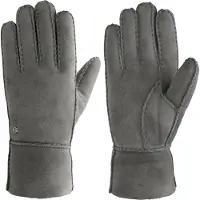 PEARLWOOD Lederhandschuhe "LANA", Damen, Gr. 7.5, grau, Schafsleder, unifarben, Handschuhe Lederhandschuhe, Warm gefüttert, Temperaturregulierend