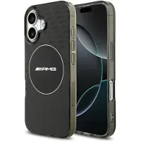 Mercedes Hülle AMG Double Layer Transparent Smocked MagSafe do iPhone 17 schwarz